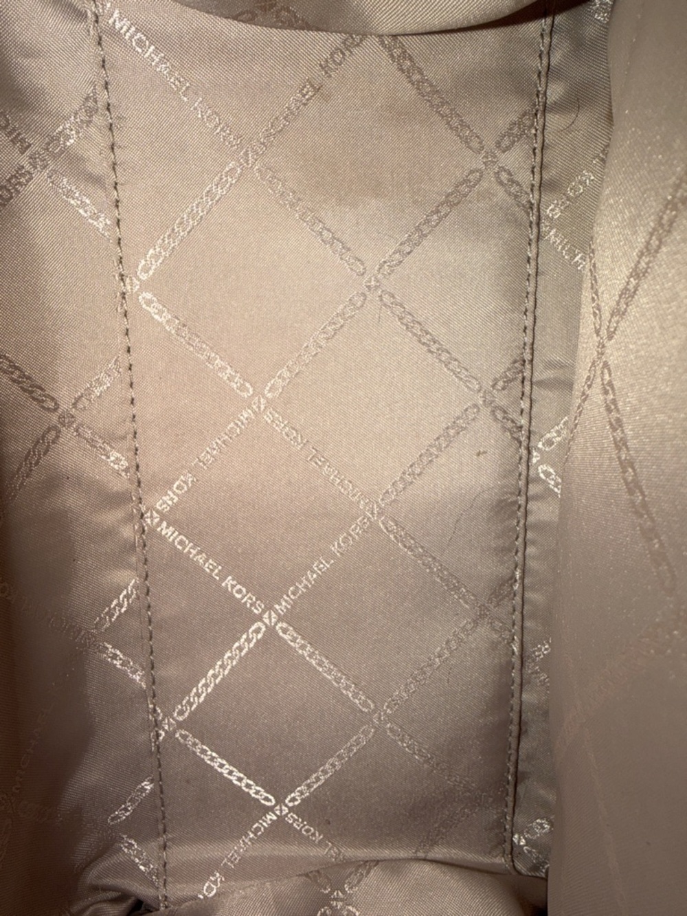 Michael Kors Carmen Medium White Saffiano Leather Satchel with Chain Strap - Picture 10 of 10